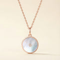 Mother of pearl Pendant in Rose Gold Plating