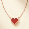 The Red Agate Heart Series Pendant