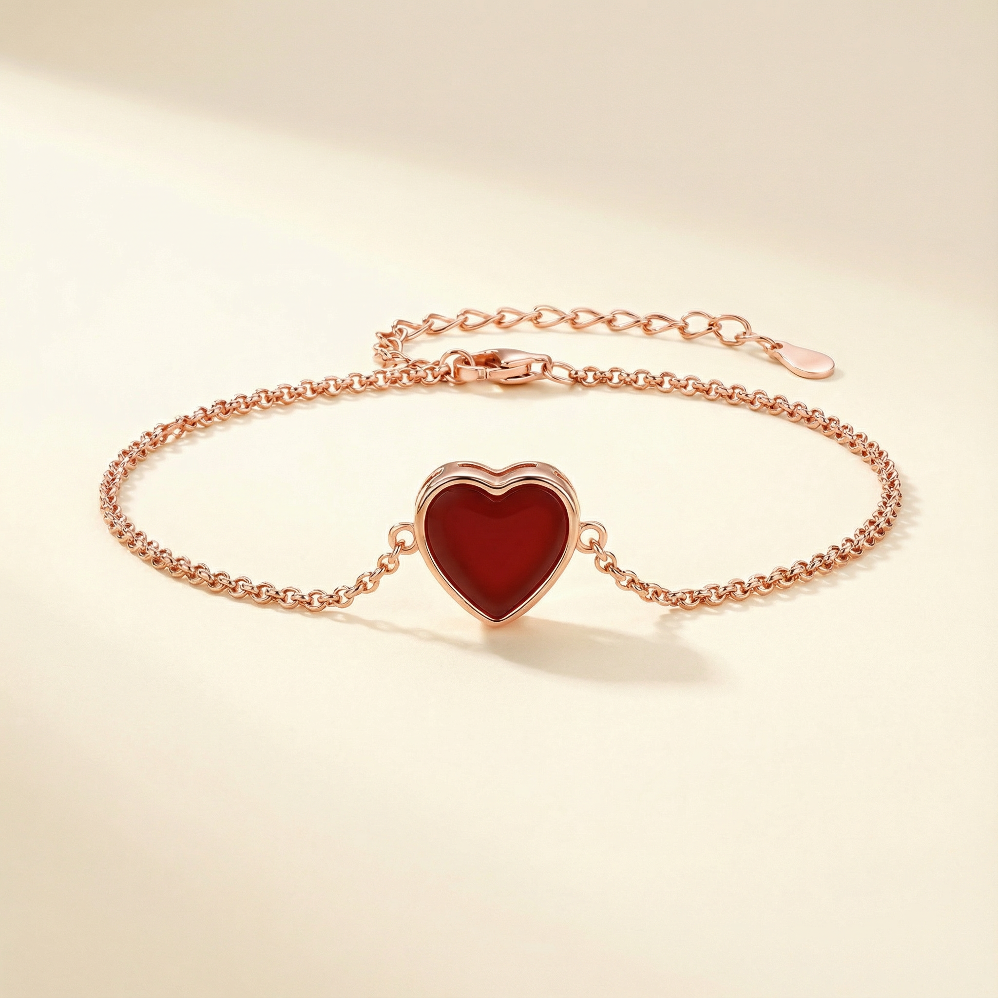 The Red Agate Heart Series Bracelet