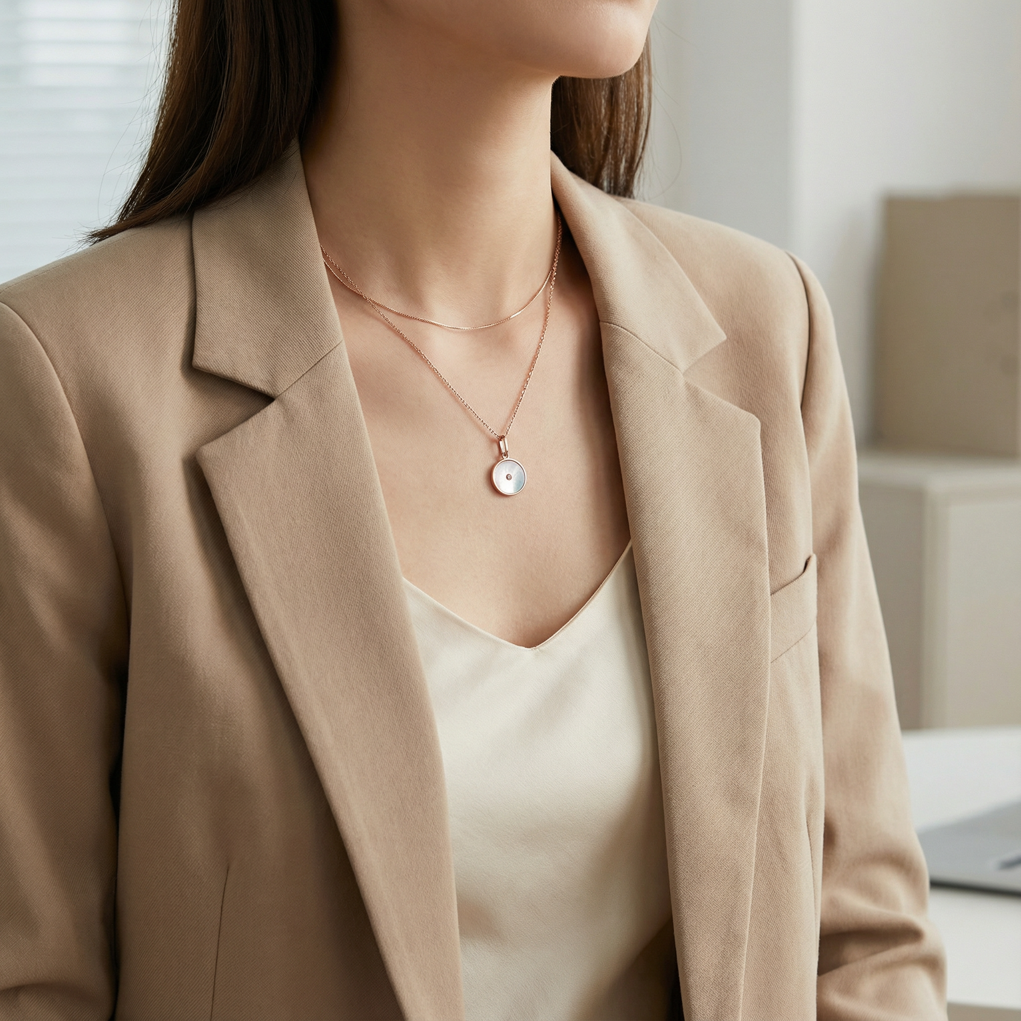 The White Mother of Pearl Series Pendant