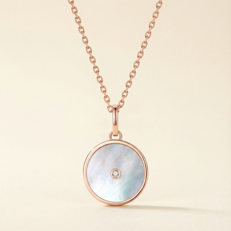 The White Mother of Pearl Necklace